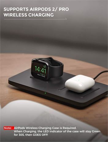double chargeur Seneo 2 en 1 sans fil PA150A - Image 4