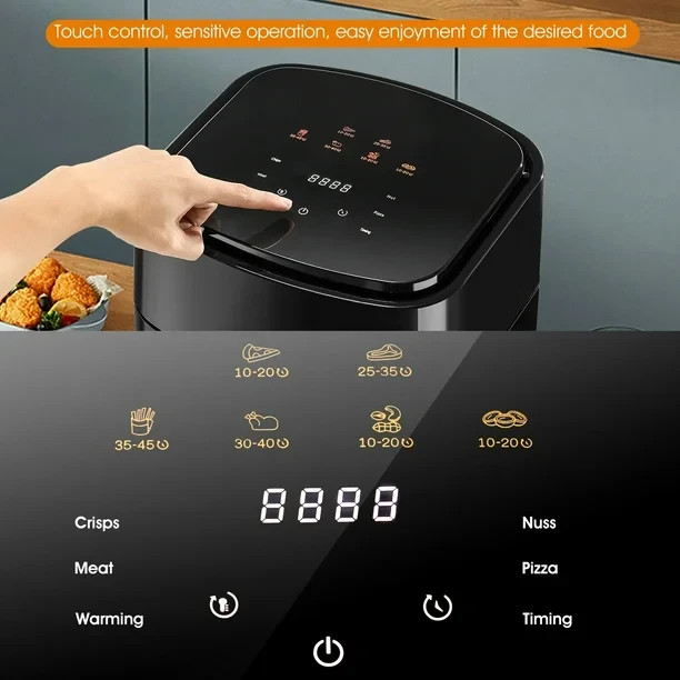 Friteuse à air│Oyajia│15 L│Ecran tactile│Panier vitré│Noir - Image 2