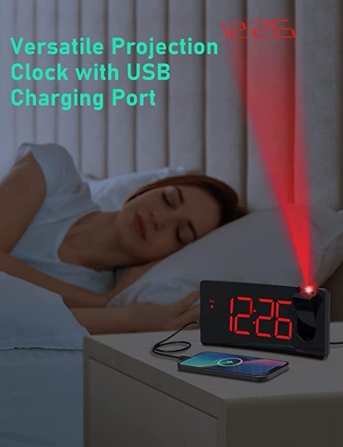 Réveil |LED Projection| Alarm Clock |Model HM472A - Image 3