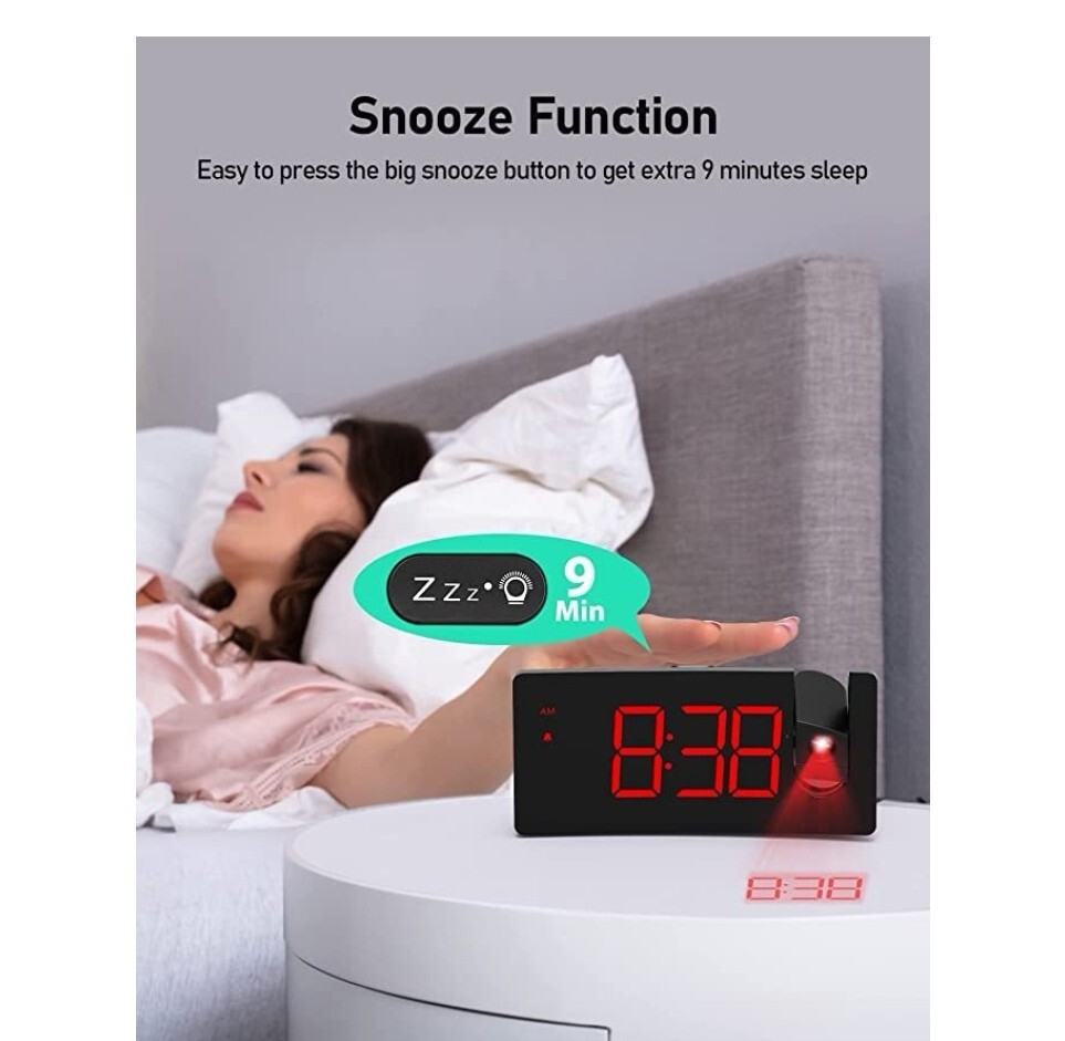 Réveil |LED Projection| Alarm Clock |Model HM472A - Image 4