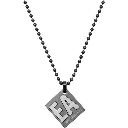 Collier| homme| Emporio Armani| EGS2754060-NEWLOGO| Gris - Image 2
