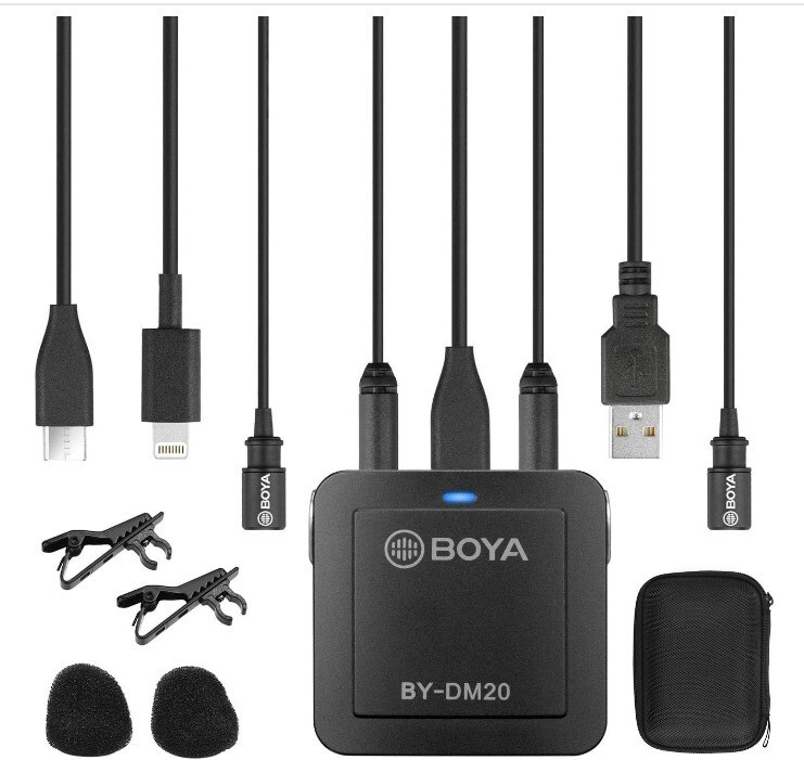 Set de Microphones d'interview｜BOYA｜Lavalier｜BY-DM20
