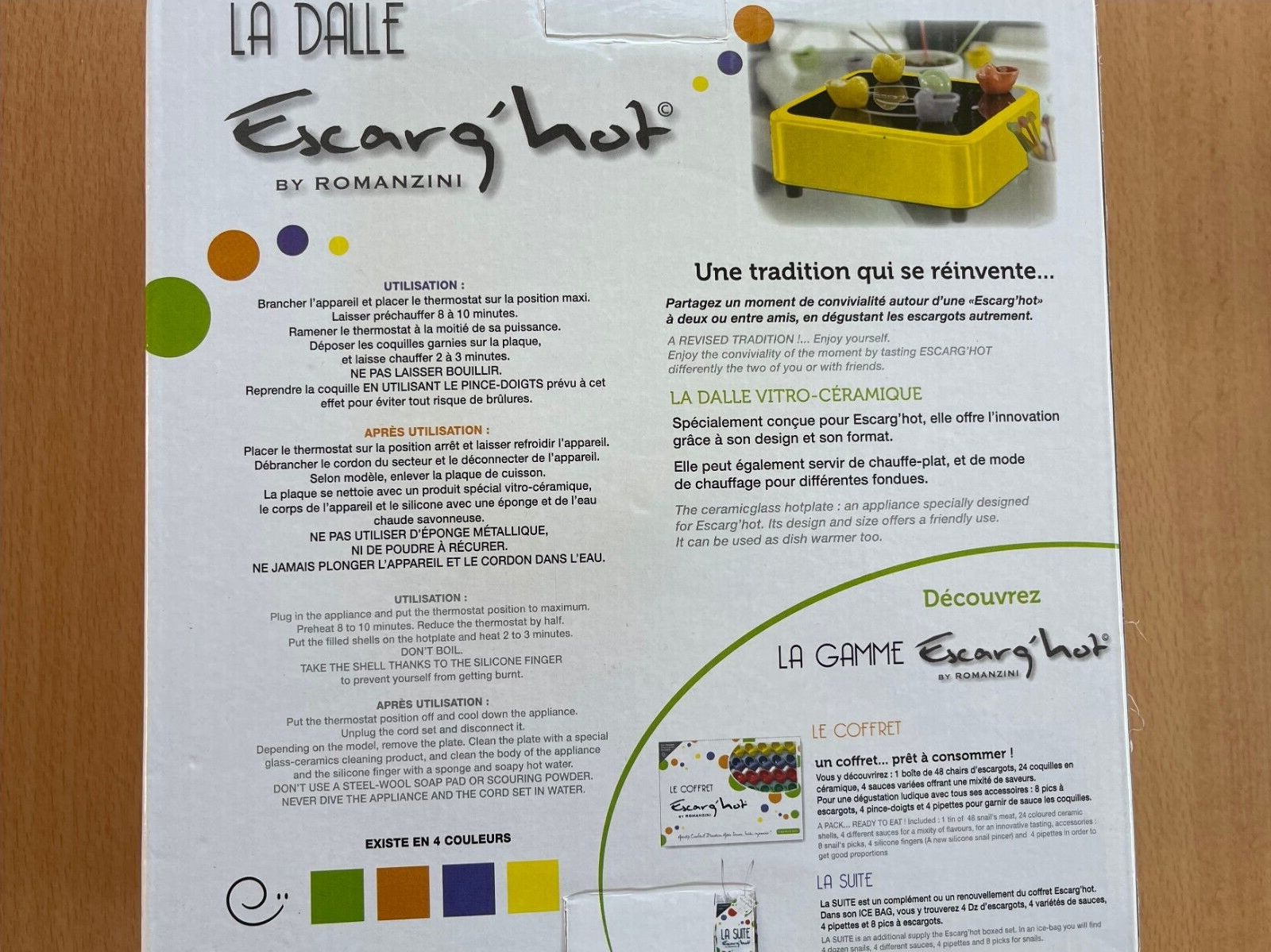 Dalle escargot'hot|Plaque vitro-céramique|Chauffe plat by Romanzini jaune - Image 6
