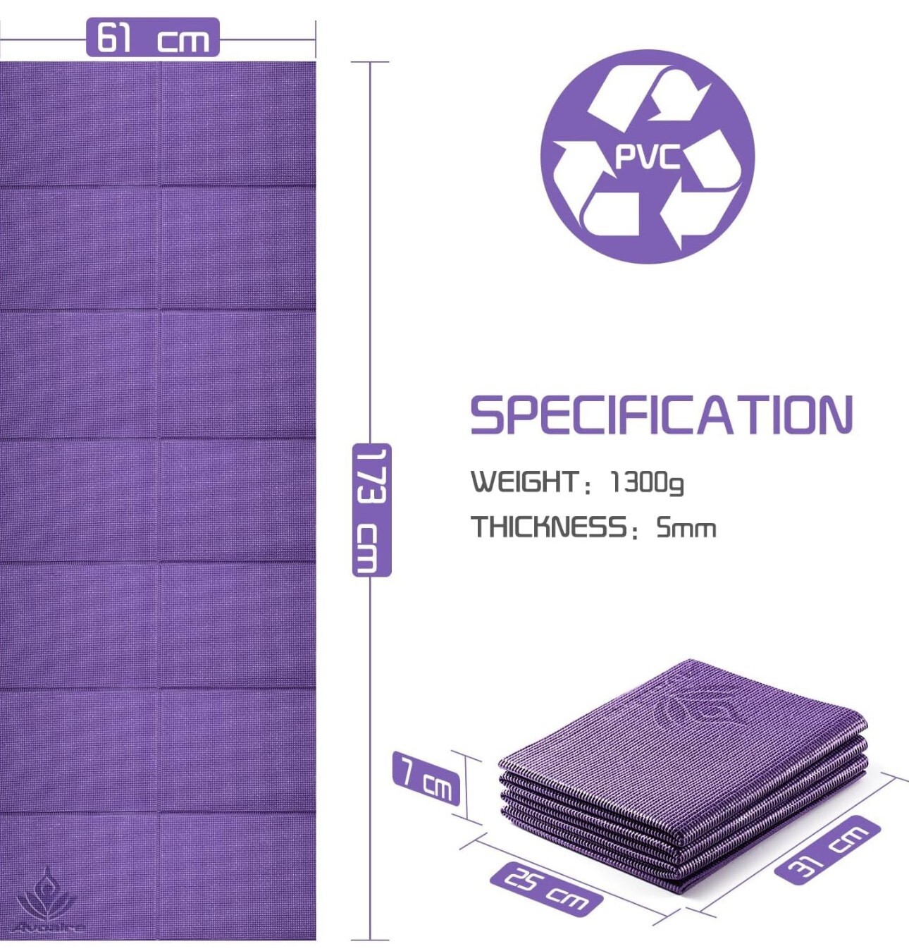 Tapis de yoga|Fitness|Gym|Pilates|AVOALRE - Image 6