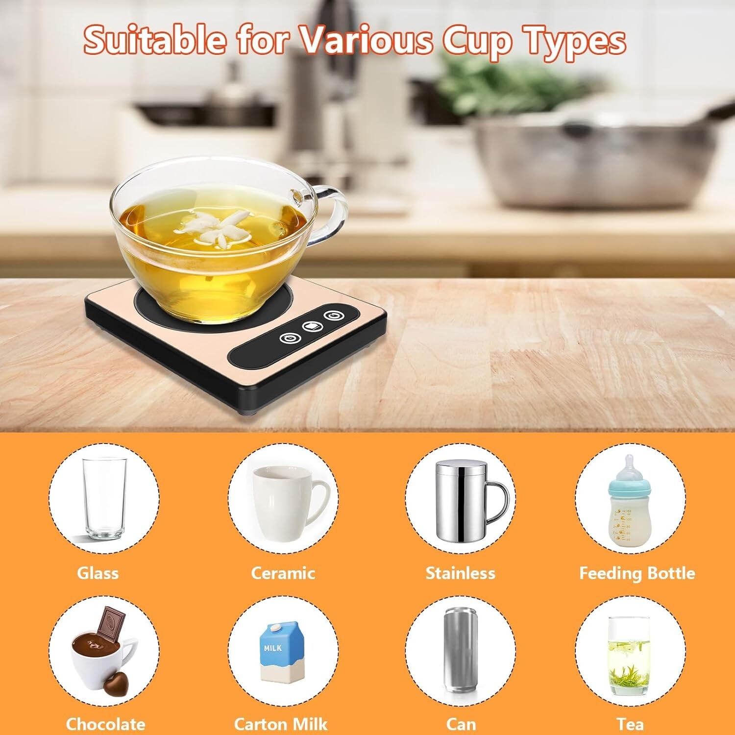Chauffe-Tasse à café|Intelligent|pour la Maison|Prise UE|36W|220V - Image 11