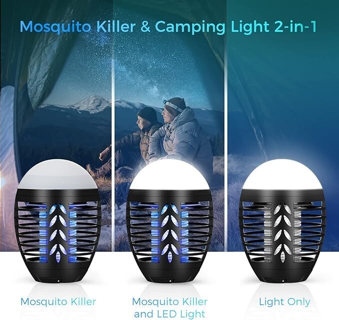 Lampe Anti Moustique|Lampe de Camping|2 en 1|Tueur d'Insectes Electrique|Osaloe - Image 2
