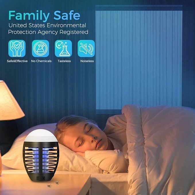 Lampe Anti Moustique|Lampe de Camping|2 en 1|Tueur d'Insectes Electrique|Osaloe - Image 4