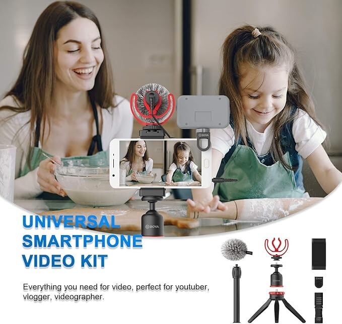 Smartphone Video kit|Mini trépied + Tube d'extension + Microphone - Image 2