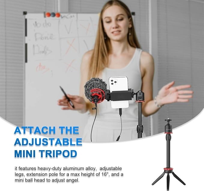 Smartphone Video kit|Mini trépied + Tube d'extension + Microphone - Image 4