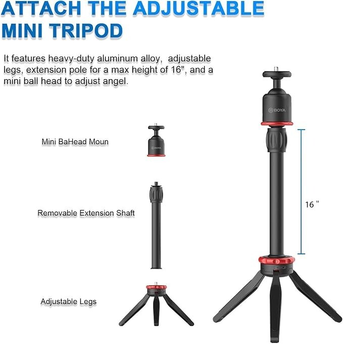 Smartphone Video kit|Mini trépied + Tube d'extension + Microphone - Image 7
