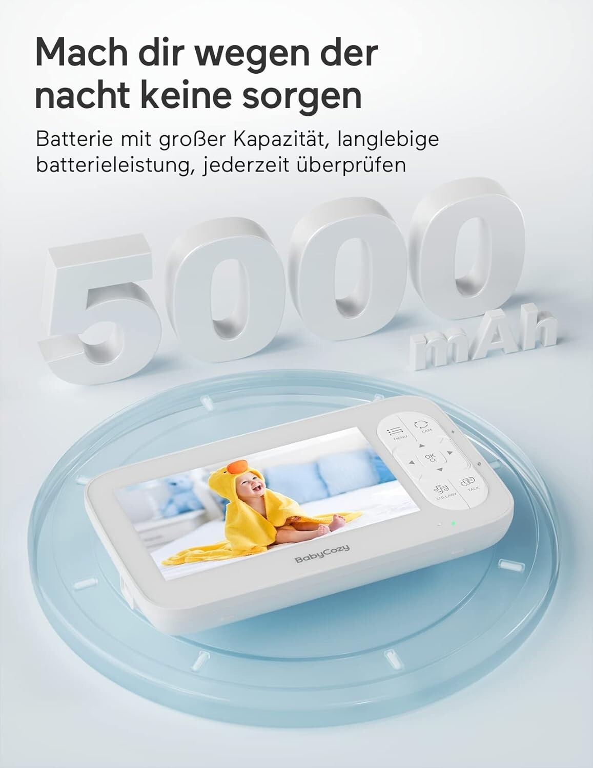 Moniteur vidéo pour bébé|Babyphone avec caméra & audio|5" 720P|BABYCOZY - Image 2