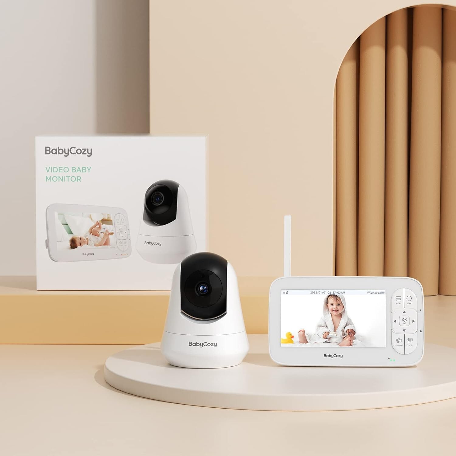 Moniteur vidéo pour bébé|Babyphone avec caméra & audio|5" 720P|BABYCOZY - Image 9