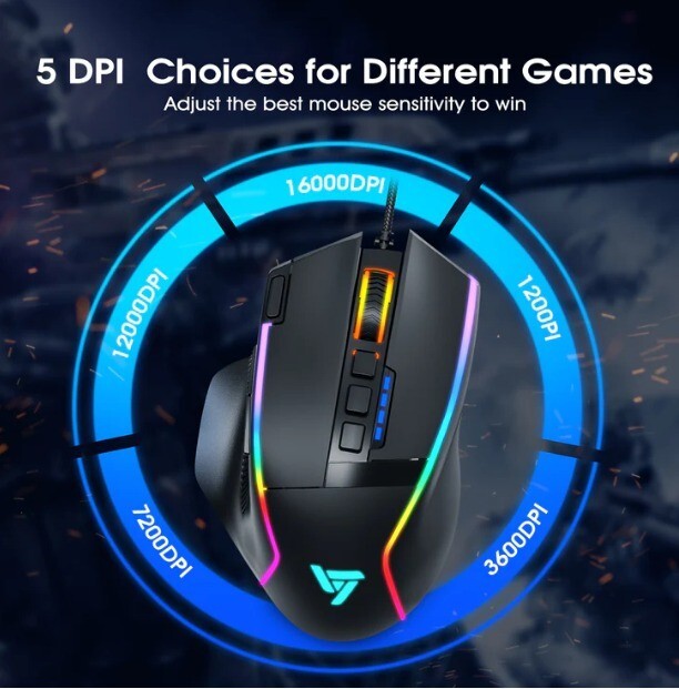 Souris de jeu| RVB filaire| VicTsing |avec 10 boutons programmables - Image 8