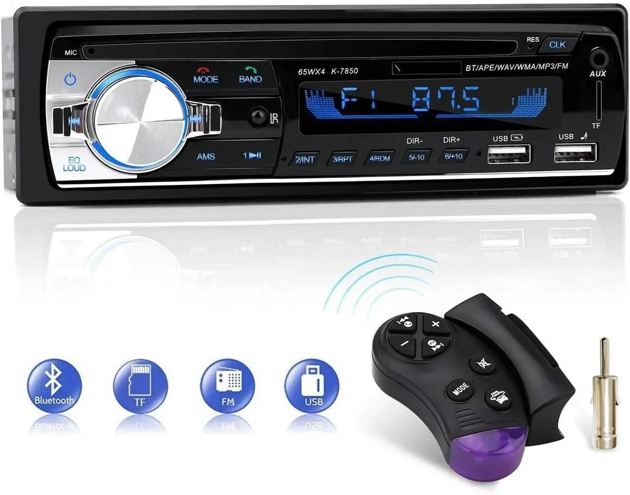 Autoradio télécommandé|Radio de voiture|MP3|WMA|USB|AM/FM
