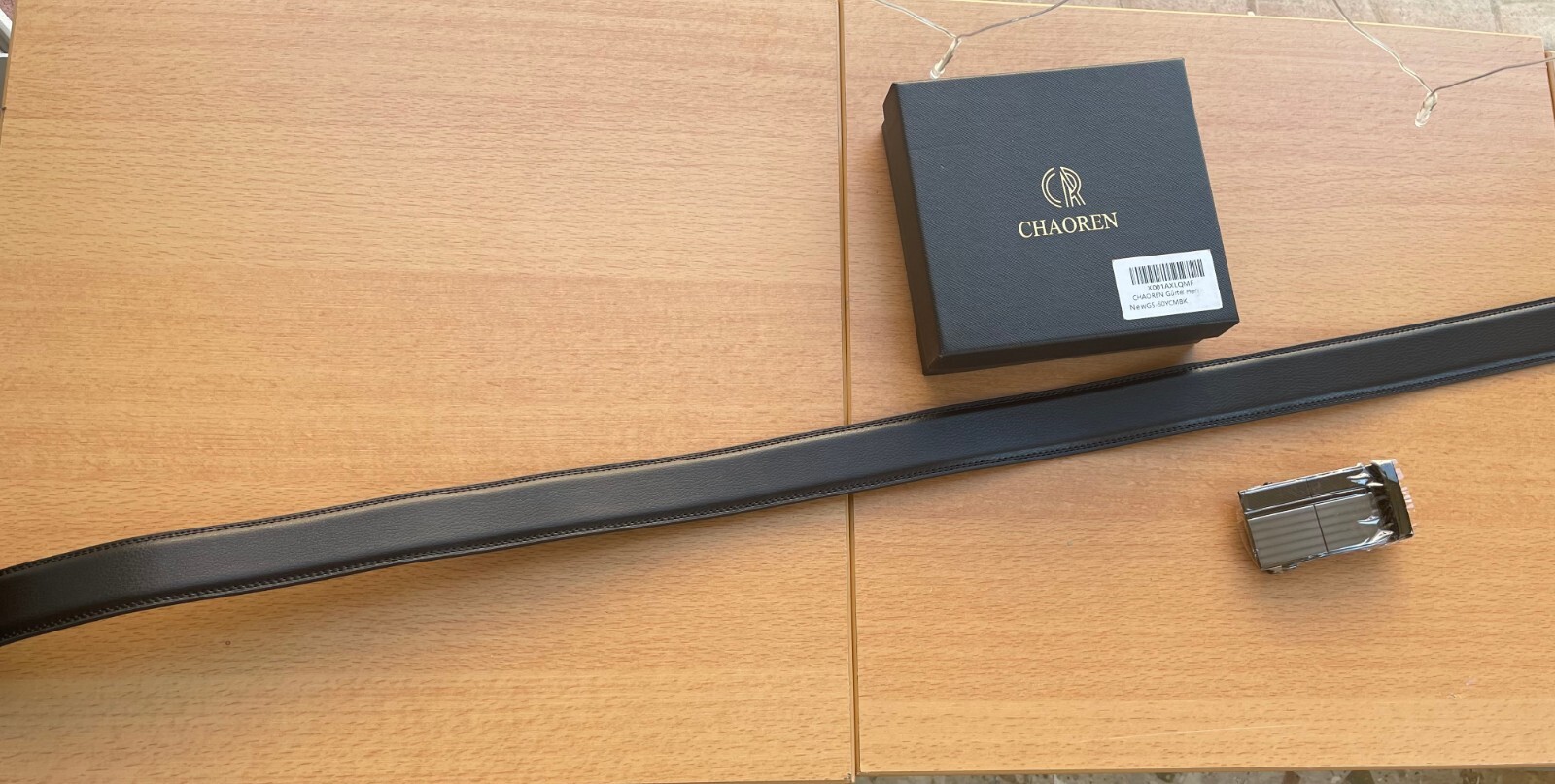 Ceinture Homme│CHAOREN│Boucle à cliquet automatique│Cuir ajustable│Noir - Image 4