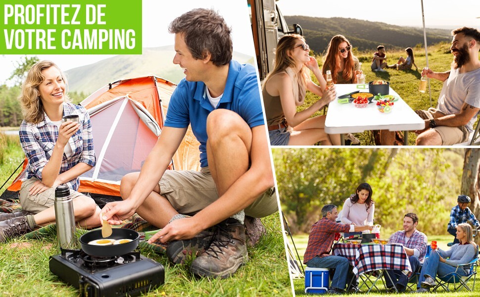 Kit Camping, Kit de casseroles et accessoires Camping, WOSTOO 2 /3 personnes - Image 10