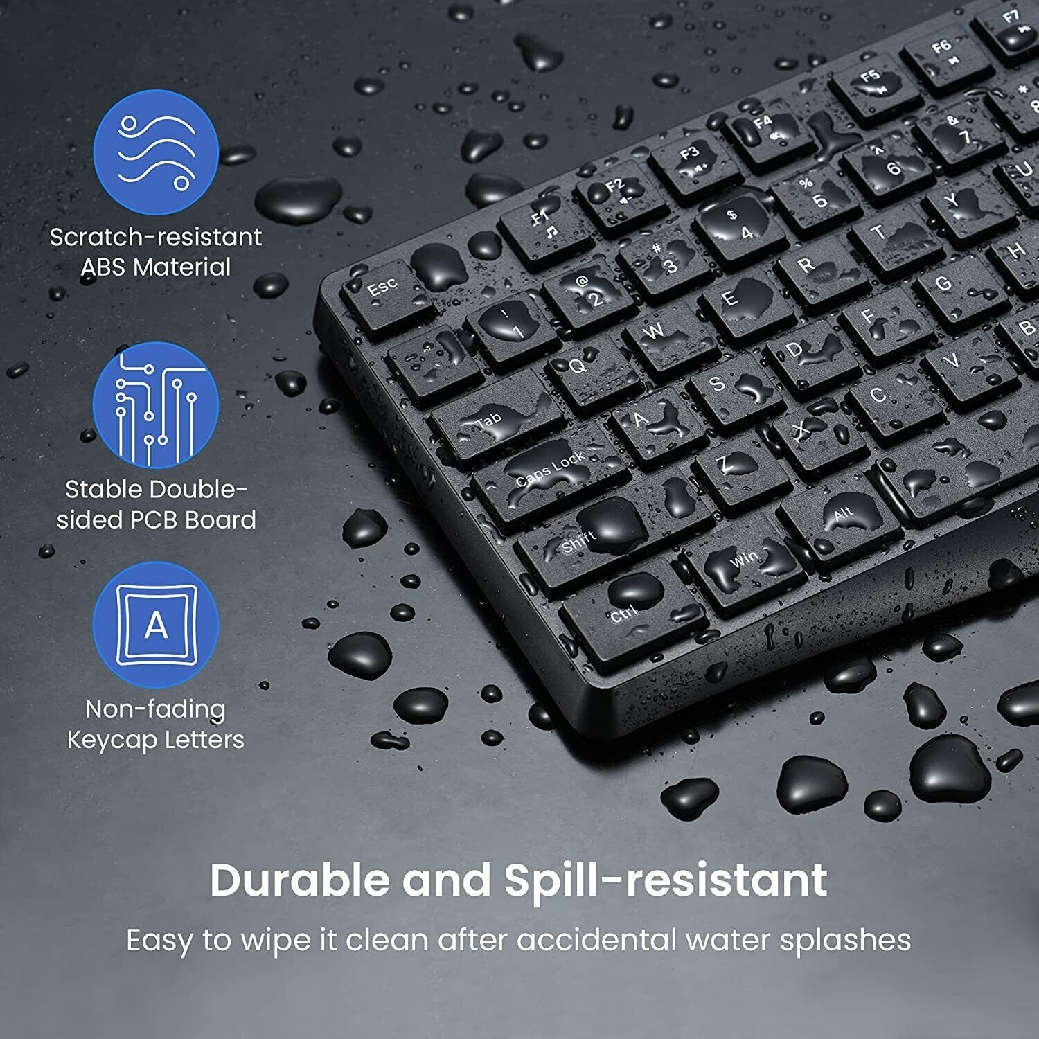 Clavier| sans fil| pour PC allemand| VicTsing |PC230A DE - Image 8