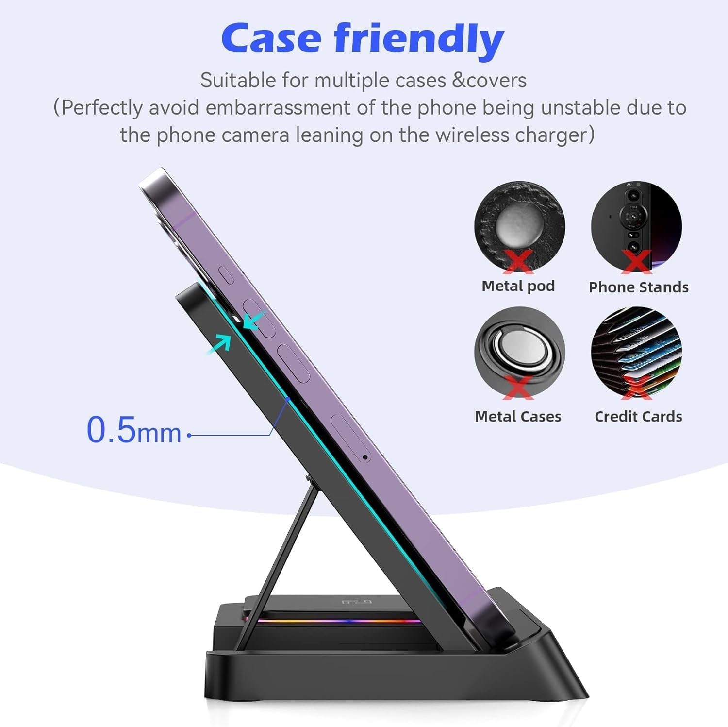 Chargeur sans fil 4-en-1 │IPhone│Apple Watch│Ecouteurs TWS │Compatibles Qi - Image 4