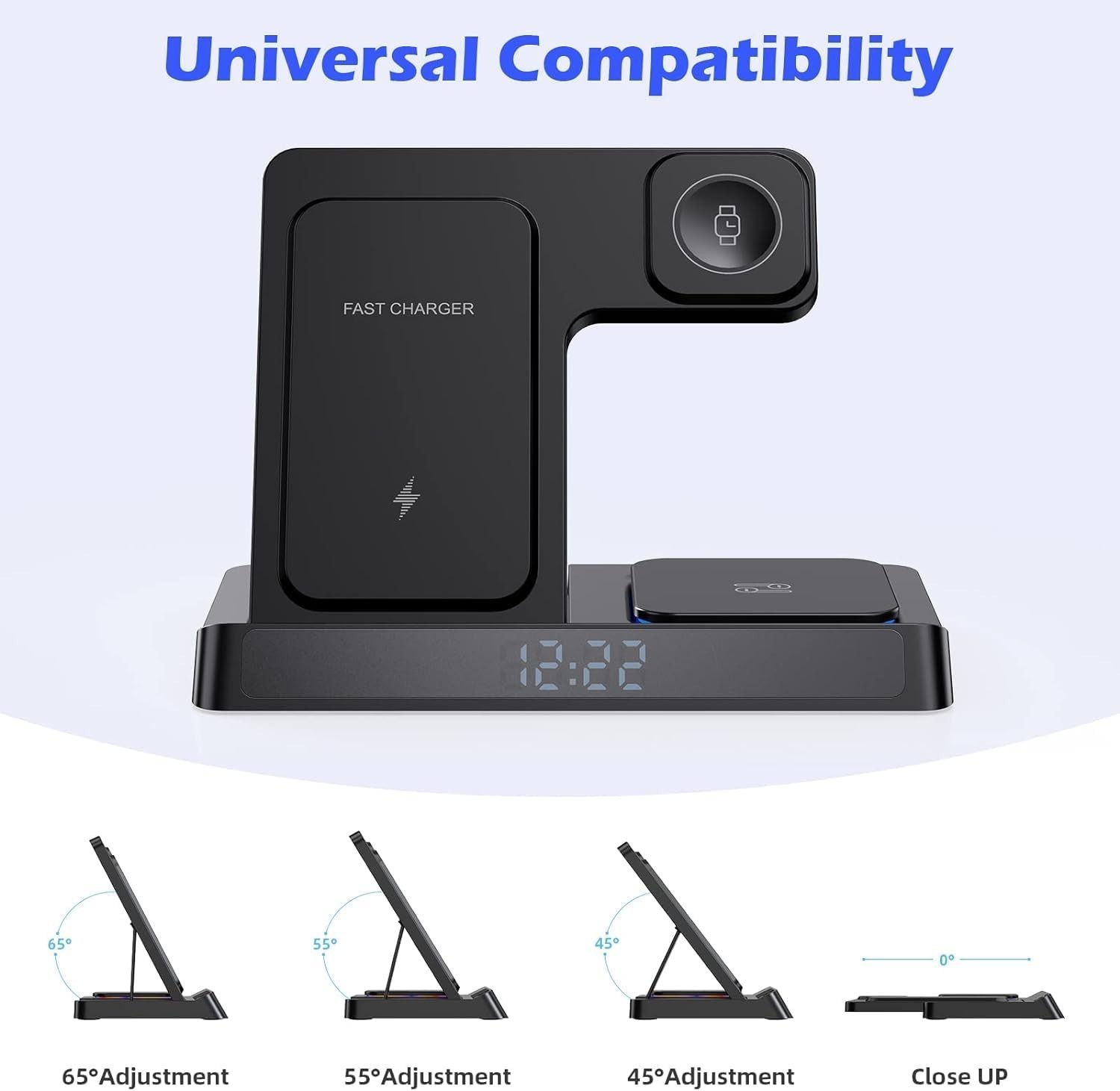 Chargeur sans fil 4-en-1 │IPhone│Apple Watch│Ecouteurs TWS │Compatibles Qi - Image 5