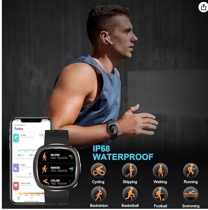 Montre connectée homme femme GPS santé sport oxygène sommeil musique Skykinger - Image 7
