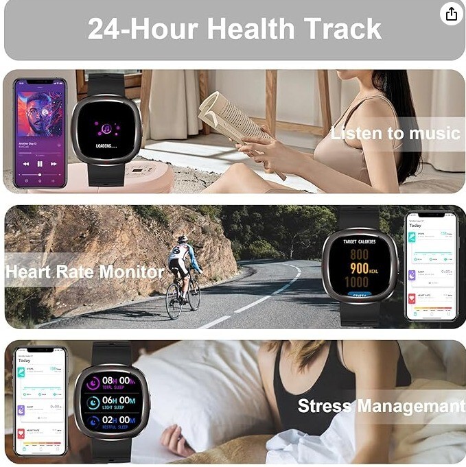 Montre connectée homme femme GPS santé sport oxygène sommeil musique Skykinger - Image 9