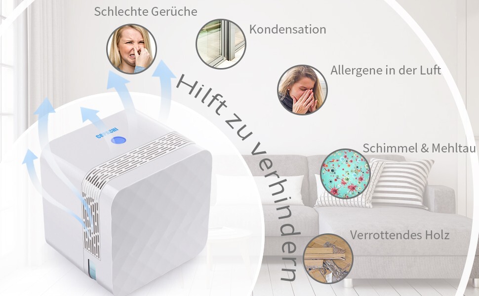Déshumidificateur mini|Électrique|Portable|2 modes|avec arrêt automatique - Image 8