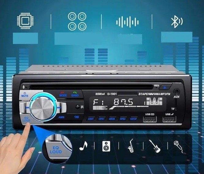 Autoradio Bluetooth CD DVD Lecteur, CENXINY RDS Poste Radio Voiture Bluetooth 5. - Image 2