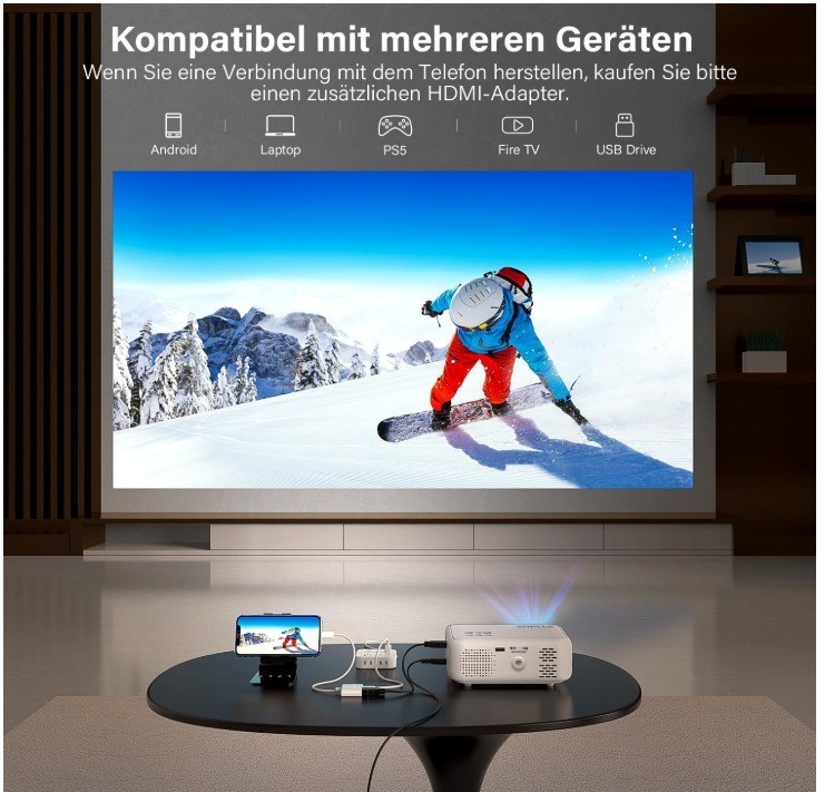 Projecteur Home cinéma │Voplls │N3 │Full Hd 1080 P │téléphone portable tablette - Image 8