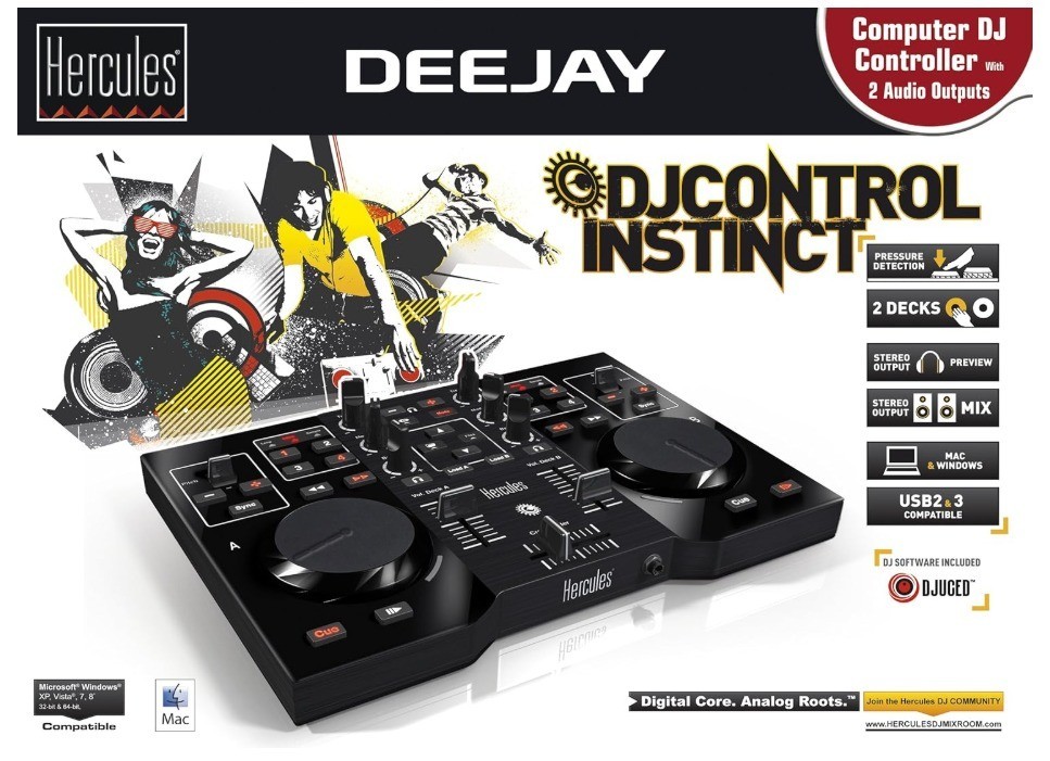 Hercules │DJ Control Instinct│table de mixage│contrôleur DJ│ 2 platines - Image 5
