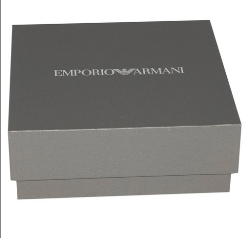 Bracelet| Emporio Armani| en cuir noir|Homme - Image 4