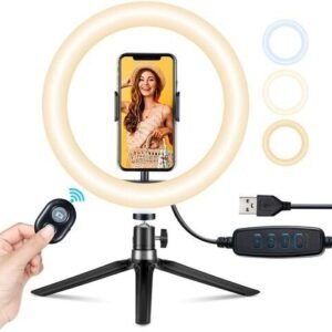 Anneau de lumière| avec Trépied|3 Modes |10 Luminosité| VICTSING