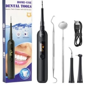 Détartreur dentaire électrique│Rechargeable│Vibrations│LED│Noir