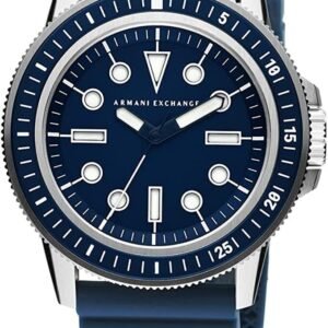 Montre｜ Armani AX1851｜  en acier inoxydable ｜avec bracelet ｜en silicone