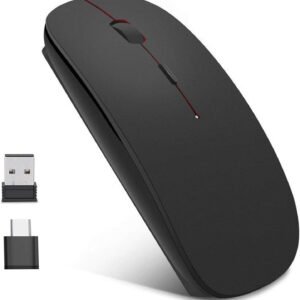 Souris sans fil rechargeable,silence Click Wireless Mouse Optique, USB Nano
