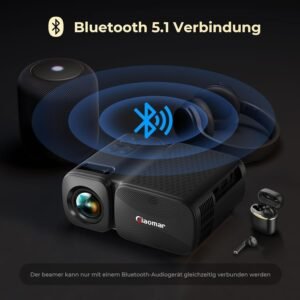 Giaomar C11 Vidéoprojecteur WiFi Bluetooth 5G/2.4G 720P HD