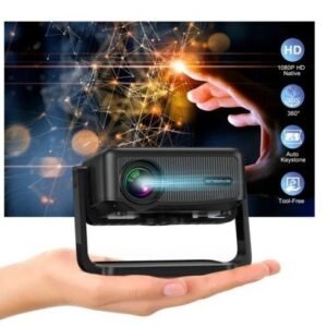Mini Projecteur 1080P WiFi Bluetooth 4K Support Auto Keystone Portable HD