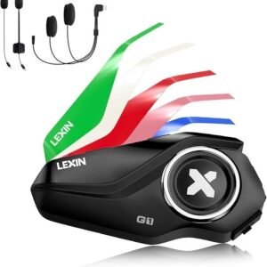 Ecouteurs casque moto Bluetooth│G1│LEXIN│Mains libres│Réduction bruit│Individuel