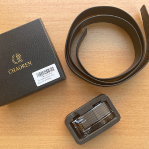 Ceinture Homme│CHAOREN│Boucle à cliquet automatique│Cuir ajustable│Noir