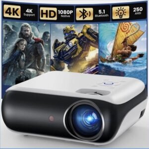 Mini Projecteur H1 1080P Full HD Bluetooth HDMI USB Portable Home Cinema Android