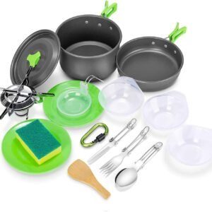 Kit Camping, Kit  de casseroles et accessoires  Camping,  WOSTOO 2 /3 personnes