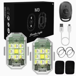 Lumière stroboscopique LED sans fil avec télécommand 7 couleurs, lumières cligno