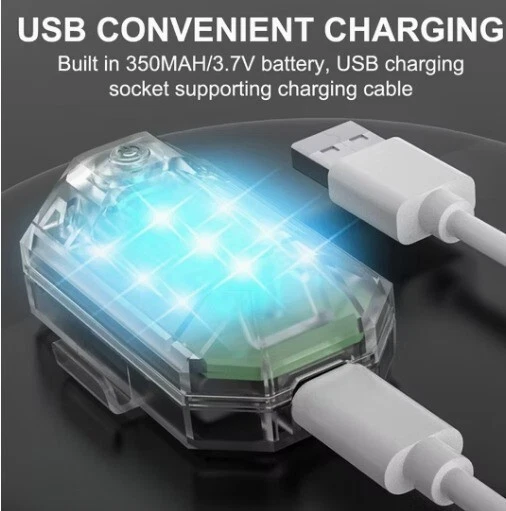 Lumière stroboscopique LED sans fil avec télécommand 7 couleurs, lumières cligno - Image 5