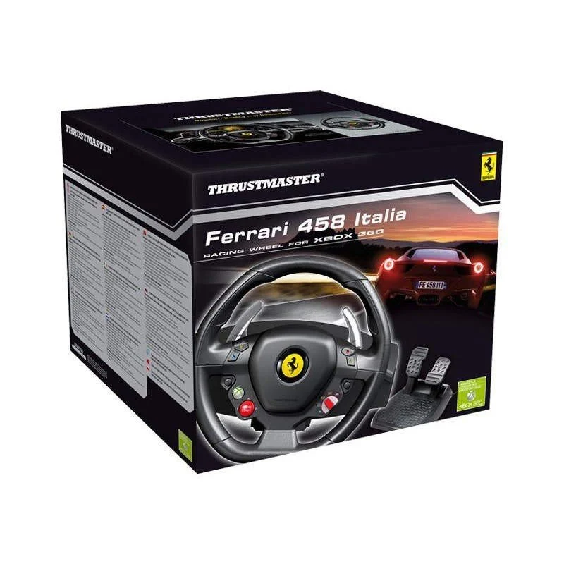 Volant Ferrari 458 Italia Thrustmaster – Xbox 360 & PC | Pédales Incluses