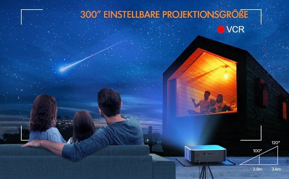 Apeman LC650 Projecteur Home Cinéma Full HD 1080P 4K HDMI USB LED 50–300″ Neuf - Image 9