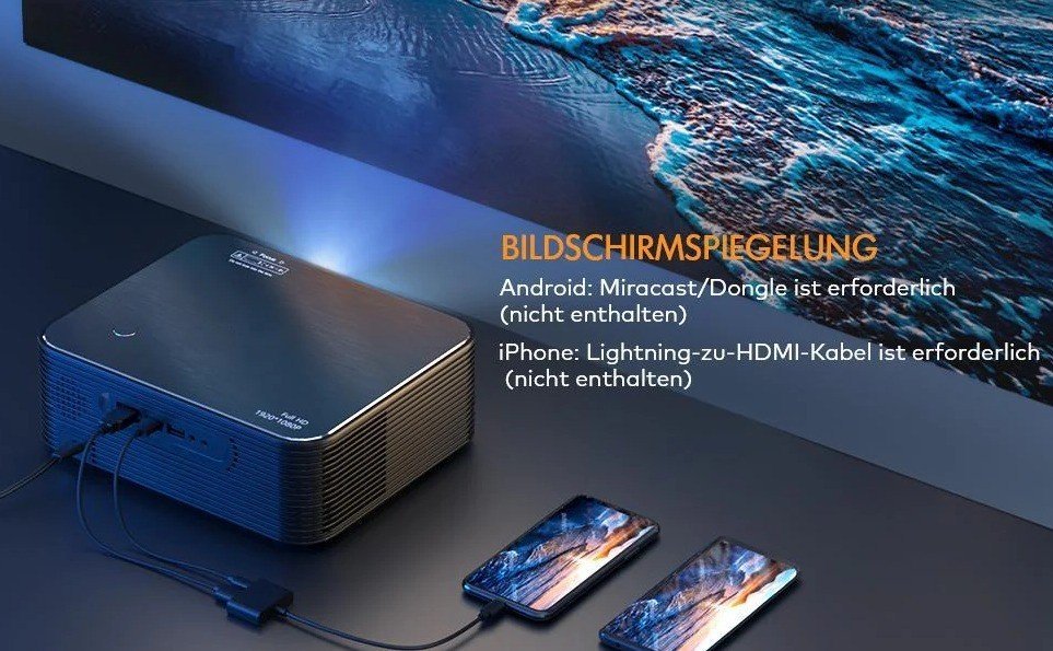 Apeman LC650 Projecteur Home Cinéma Full HD 1080P 4K HDMI USB LED 50–300″ Neuf - Image 10