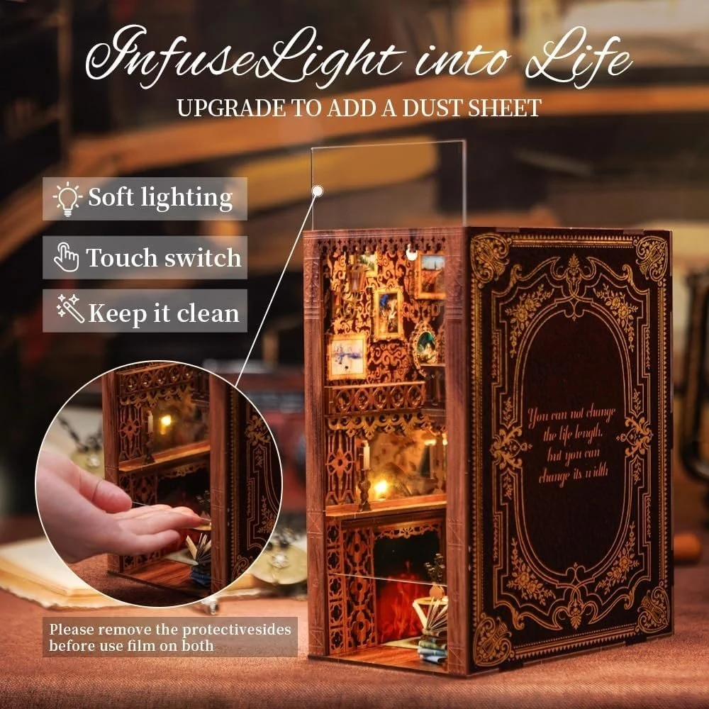 Eternal Bookstore YS05 Kit DIY Book Nook 3D Miniature avec LED – Puzzle Maison - Image 4