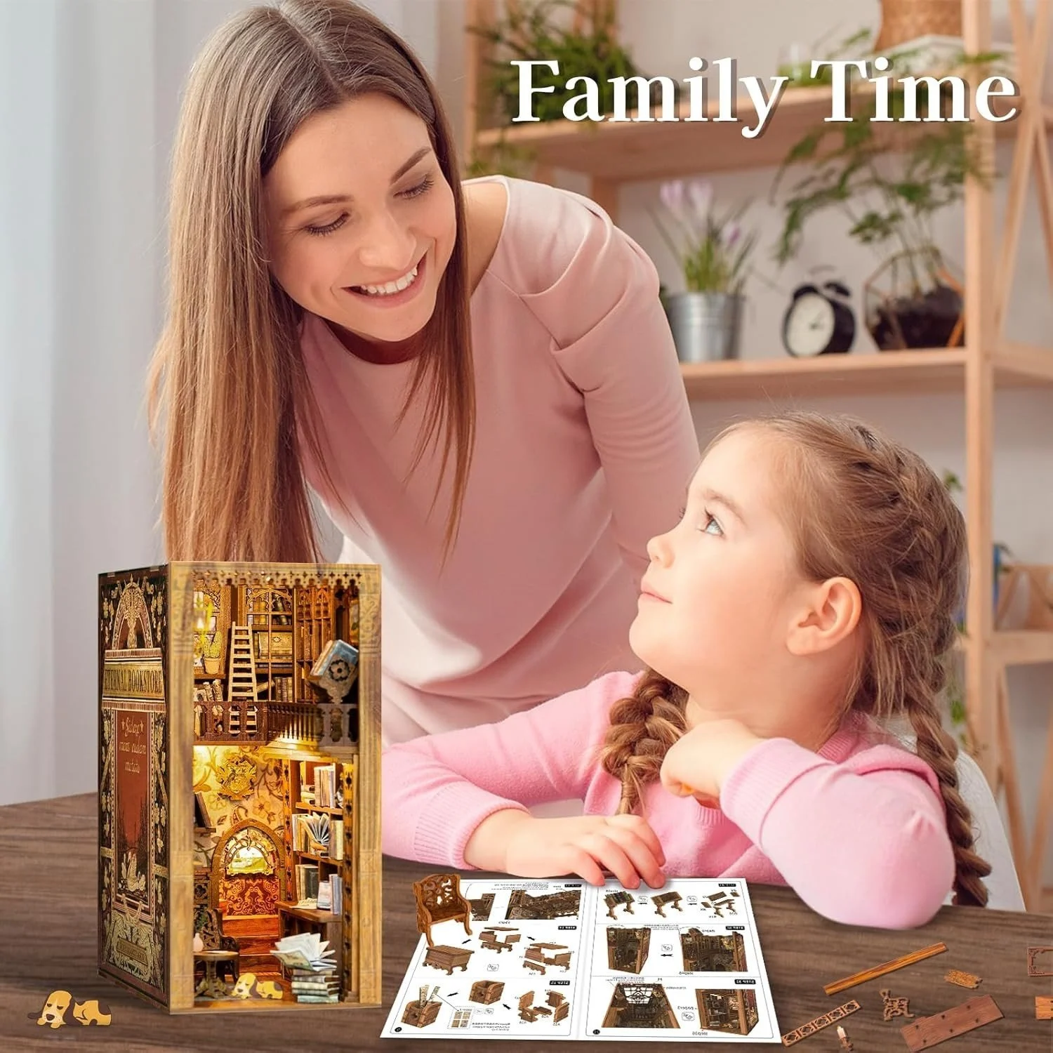 Eternal Bookstore YS05 Kit DIY Book Nook 3D Miniature avec LED – Puzzle Maison - Image 7