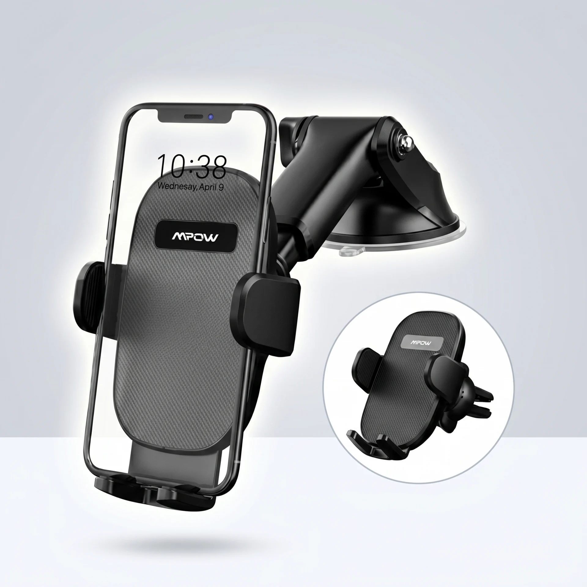 Support Téléphone Voiture MPOW 155AB Universel Fixation Stable