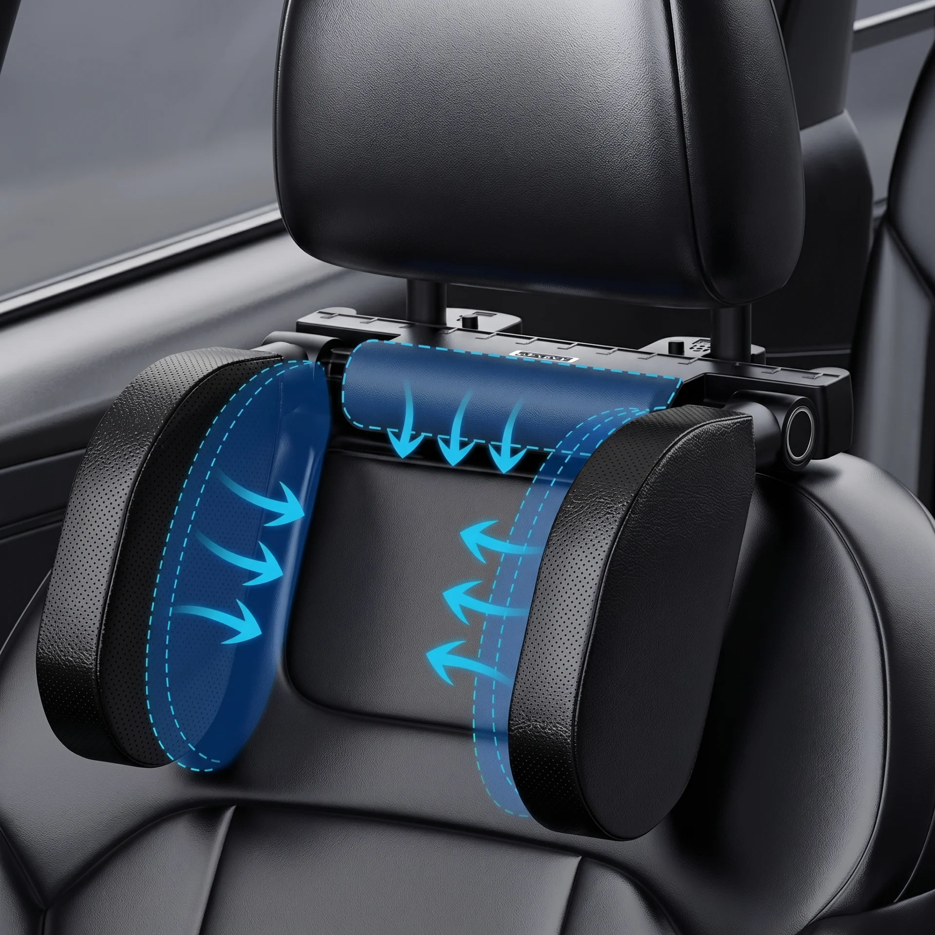 Appui Tête Voiture Funicool Coussin Cou Cuir Confort Installation Rapide