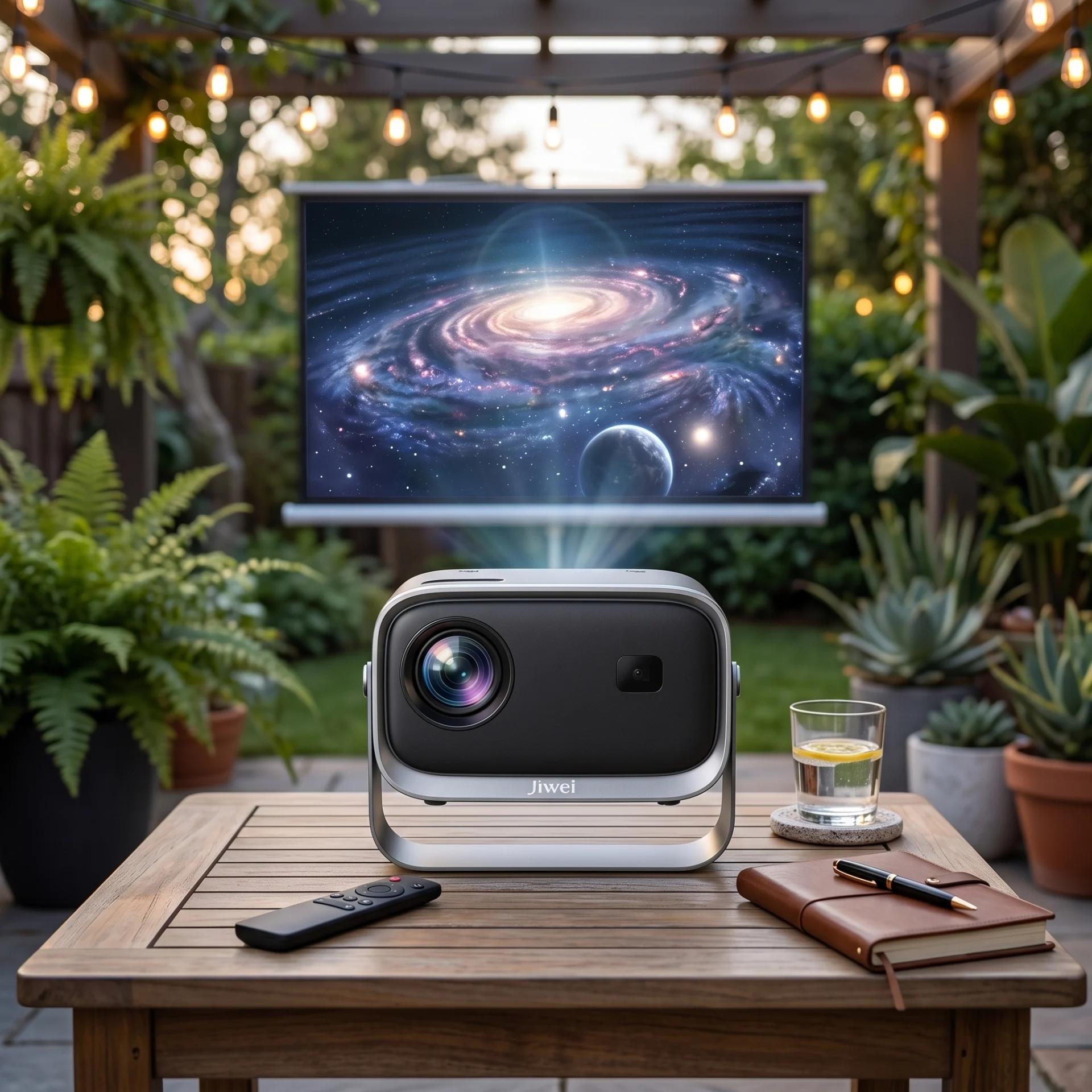 Jimveo E18 mini projecteur 1080P WiFi Bluetooth 360° portable